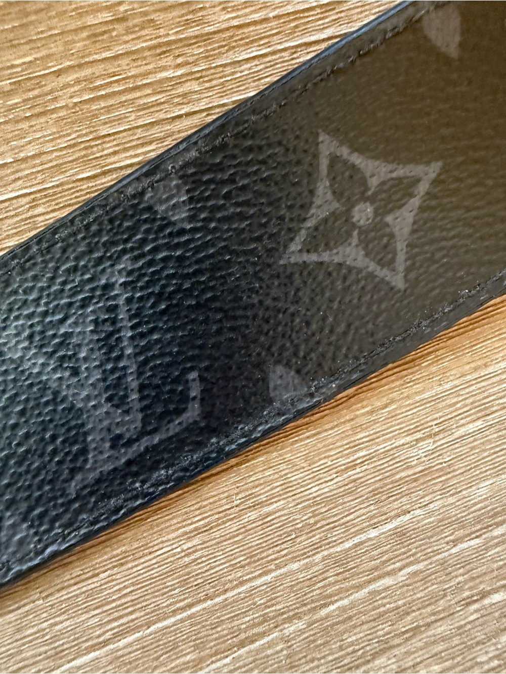 Louis Vuitton Black Leather Belt with Silver Toned LV Buckle - Picture 14 of 16